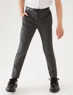 M&S Collection Girls' Skinny Leg Belted School Trousers (2-18 Yrs) 25 M&S Collection Girls' Skinny Leg Belted School Trousers (2-18 Yrs) -SCHOOL UNIFORM Sales SD 04 T76 1428 T0 X EC 1
