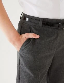 M&S Collection Girls' Skinny Leg Belted School Trousers (2-18 Yrs) 27 M&S Collection Girls' Skinny Leg Belted School Trousers (2-18 Yrs) -SCHOOL UNIFORM Sales SD 04 T76 1428 T0 X EC 3