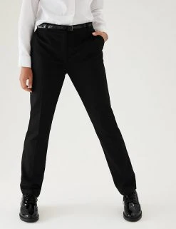 M&S Collection Girls' Skinny Leg Belted School Trousers (2-18 Yrs) 18 M&S Collection Girls' Skinny Leg Belted School Trousers (2-18 Yrs) -SCHOOL UNIFORM Sales SD 04 T76 1428 Y0 X EC 1