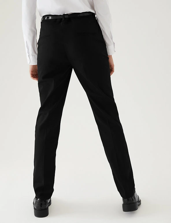 M&S Collection Girls' Skinny Leg Belted School Trousers (2-18 Yrs) 6 M&S Collection Girls' Skinny Leg Belted School Trousers (2-18 Yrs) - Image 4