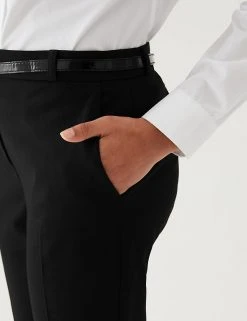 M&S Collection Girls' Skinny Leg Belted School Trousers (2-18 Yrs) 21 M&S Collection Girls' Skinny Leg Belted School Trousers (2-18 Yrs) -SCHOOL UNIFORM Sales SD 04 T76 1428 Y0 X EC 4