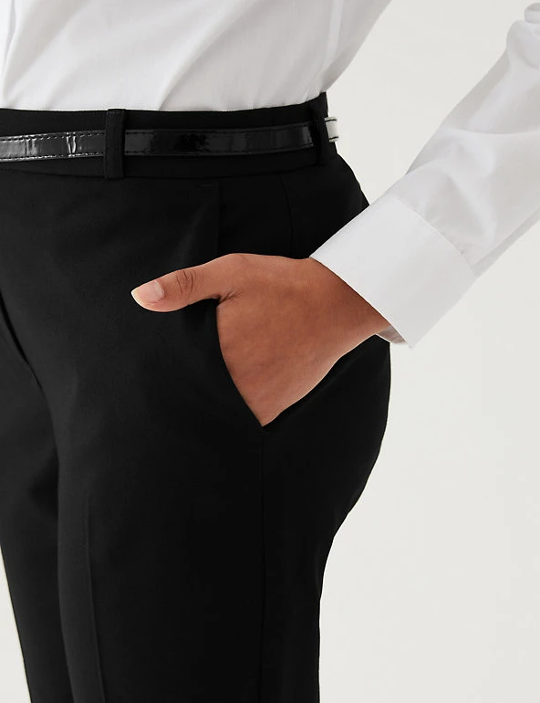 M&S Collection Girls' Skinny Leg Belted School Trousers (2-18 Yrs) 8 M&S Collection Girls' Skinny Leg Belted School Trousers (2-18 Yrs) - Image 6