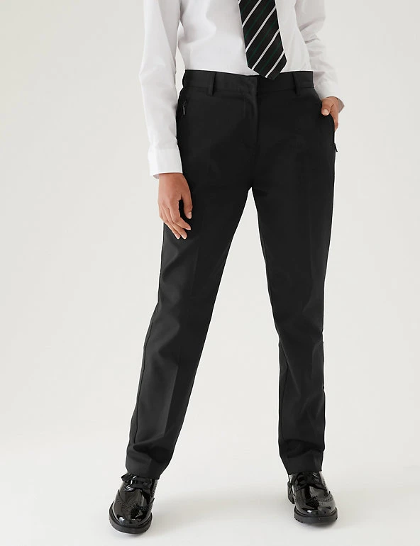 M&S Collection Girls' Slim Leg Regular Fit School Trousers (2-18 Yrs) 5 M&S Collection Girls' Slim Leg Regular Fit School Trousers (2-18 Yrs) - Image 3