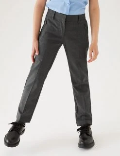 M&S Collection Girls' Slim Leg Slim Fit School Trousers (2-18 Yrs) 22 M&S Collection Girls' Slim Leg Slim Fit School Trousers (2-18 Yrs) -SCHOOL UNIFORM Sales SD 04 T76 1432 T0 X EC 1