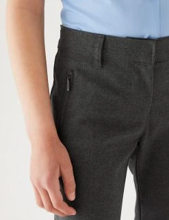 M&S Collection Girls' Slim Leg Slim Fit School Trousers (2-18 Yrs) 25 M&S Collection Girls' Slim Leg Slim Fit School Trousers (2-18 Yrs) -SCHOOL UNIFORM Sales SD 04 T76 1432 T0 X EC 4