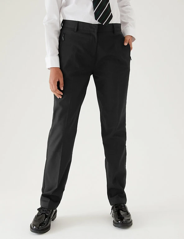 M&S Collection Girls' Slim Leg Slim Fit School Trousers (2-18 Yrs) 5 M&S Collection Girls' Slim Leg Slim Fit School Trousers (2-18 Yrs) - Image 3