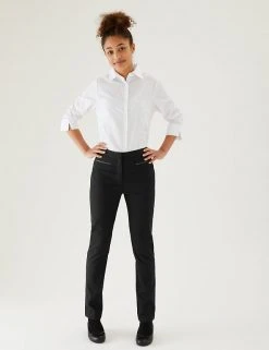 M&S Collection Girls' Super Skinny Zip School Trousers (2-18 Yrs)