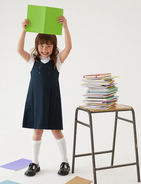 M&S Collection Dresses Girls' Permanent Pleats School Pinafore (2-12 Yrs) 7 M&S Collection Dresses Girls' Permanent Pleats School Pinafore (2-12 Yrs) - Image 5