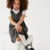 M&S Collection Dresses Girls' Permanent Pleats School Pinafore (2-12 Yrs) -SCHOOL UNIFORM Sales SD 04 T76 1755 T0 X EC 0