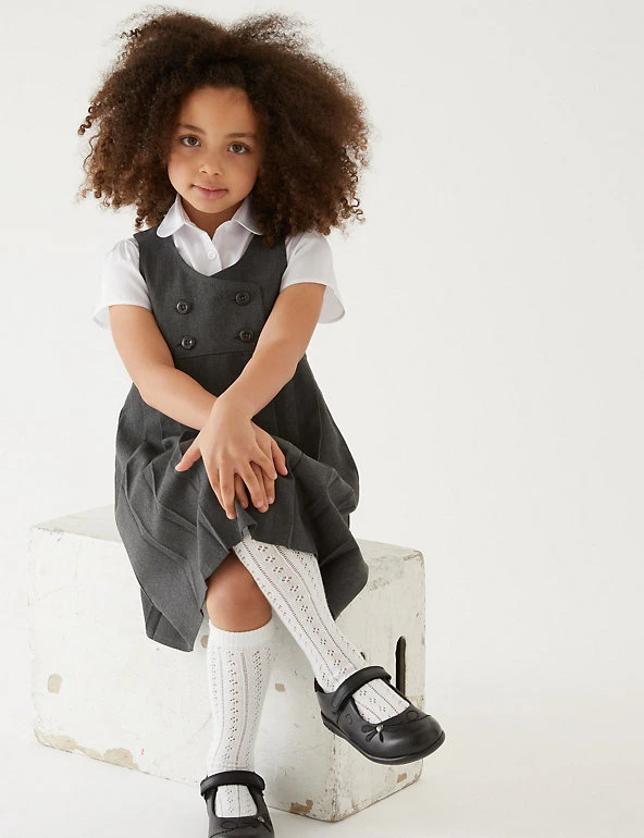M&S Collection Dresses Girls' Permanent Pleats School Pinafore (2-12 Yrs) 3 M&S Collection Dresses Girls' Permanent Pleats School Pinafore (2-12 Yrs)