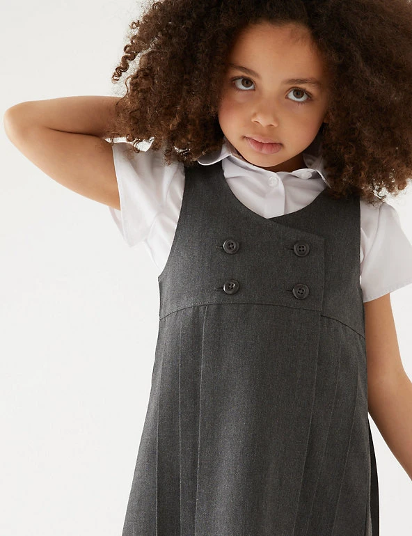 M&S Collection Dresses Girls' Permanent Pleats School Pinafore (2-12 Yrs) 5 M&S Collection Dresses Girls' Permanent Pleats School Pinafore (2-12 Yrs) - Image 3