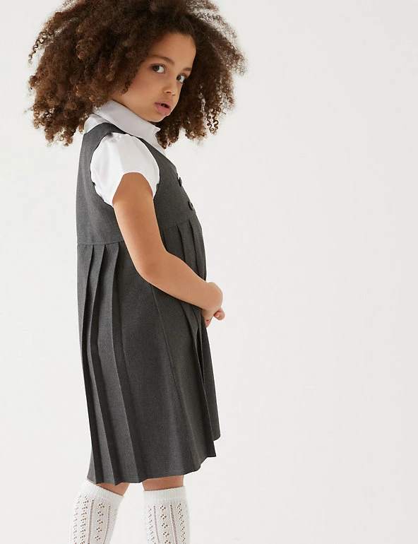 M&S Collection Dresses Girls' Permanent Pleats School Pinafore (2-12 Yrs) 6 M&S Collection Dresses Girls' Permanent Pleats School Pinafore (2-12 Yrs) - Image 4