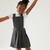 M&S Collection Dresses Girls' Permanent Pleats School Pinafore (2-12 Yrs)