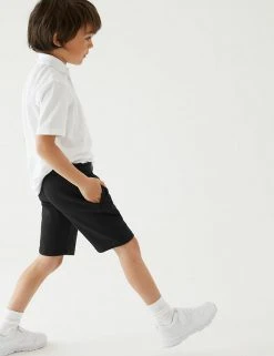 M&S Collection 2pk Unisex Sport School Shorts (2-16 Yrs) -SCHOOL UNIFORM Sales SD 04 T76 2400 Y0 X EC 1