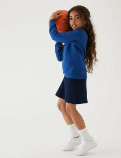 M&S Collection Shorts Girls' Cotton With Stretch Sports School Skorts (2-16 Yrs)