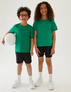 M&S Collection Unisex Sports School Shorts (2-16 Yrs)