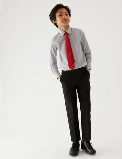M&S Collection 2pk Boys' Easy Dressing School Trousers (3-18 Yrs) -SCHOOL UNIFORM Sales SD 04 T76 3635 Y0 X EC 0
