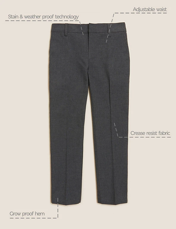 M&S Collection Boys' 2pk Skinny Leg School Trousers (2-18 Yrs) 15 M&S Collection Boys' 2pk Skinny Leg School Trousers (2-18 Yrs) - Image 13