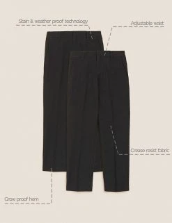 M&S Collection Boys' 2pk Skinny Leg School Trousers (2-18 Yrs) 31 M&S Collection Boys' 2pk Skinny Leg School Trousers (2-18 Yrs) -SCHOOL UNIFORM Sales SD 04 T76 3644 VP X EC 90