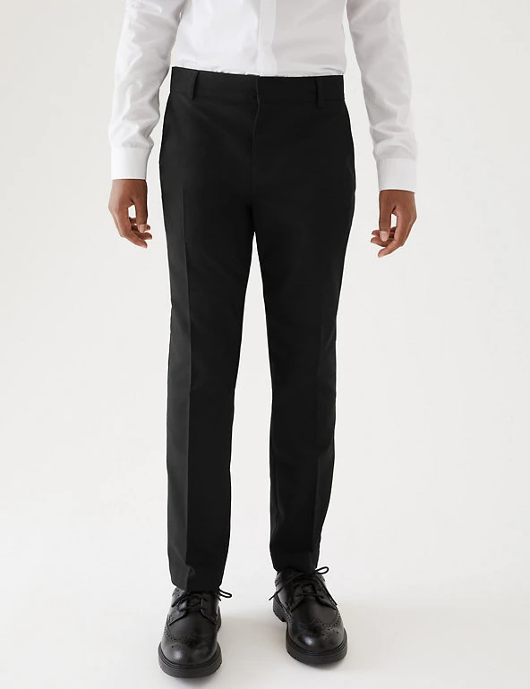 M&S Collection Boys' 2pk Skinny Leg School Trousers (2-18 Yrs) 5 M&S Collection Boys' 2pk Skinny Leg School Trousers (2-18 Yrs) - Image 3