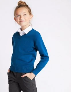 M&S Collection Jumpers Unisex Cotton Rich School Jumper (3-16 Yrs) 15 M&S Collection Jumpers Unisex Cotton Rich School Jumper (3-16 Yrs) -SCHOOL UNIFORM Sales SD 04 T76 3920 E0 X EC 1