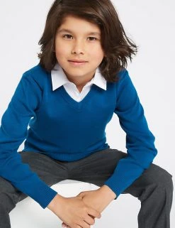 M&S Collection Jumpers Unisex Cotton Rich School Jumper (3-16 Yrs) 16 M&S Collection Jumpers Unisex Cotton Rich School Jumper (3-16 Yrs) -SCHOOL UNIFORM Sales SD 04 T76 3920 E0 X EC 2