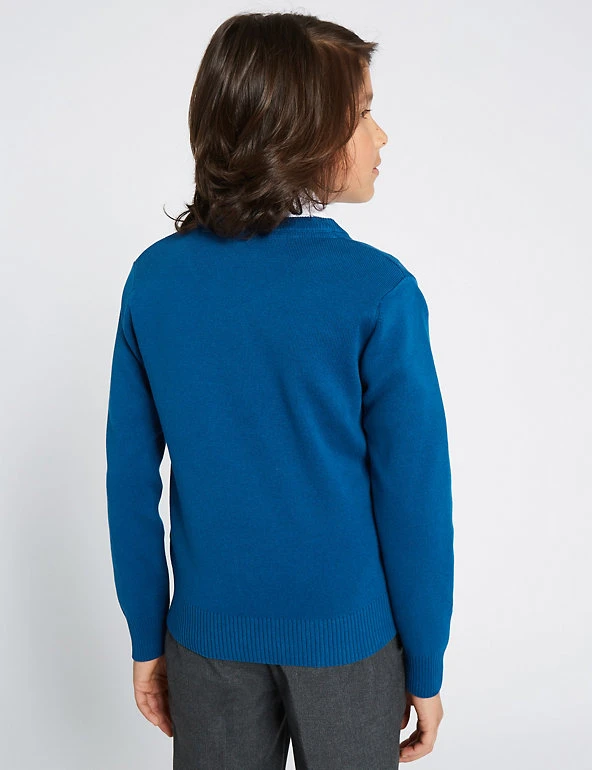 M&S Collection Jumpers Unisex Cotton Rich School Jumper (3-16 Yrs) 8 M&S Collection Jumpers Unisex Cotton Rich School Jumper (3-16 Yrs) - Image 6