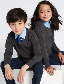M&S Collection Jumpers Unisex Cotton Rich School Jumper (3-16 Yrs) 19 M&S Collection Jumpers Unisex Cotton Rich School Jumper (3-16 Yrs) -SCHOOL UNIFORM Sales SD 04 T76 3920 T0 X EC 0