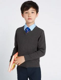 M&S Collection Jumpers Unisex Cotton Rich School Jumper (3-16 Yrs) 21 M&S Collection Jumpers Unisex Cotton Rich School Jumper (3-16 Yrs) -SCHOOL UNIFORM Sales SD 04 T76 3920 T0 X EC 1