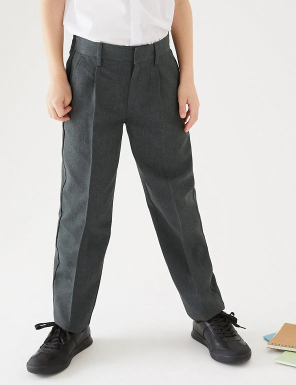 Boys' Regular Leg Plus Fit School Trousers (2-18 Yrs) 5 Boys' Regular Leg Plus Fit School Trousers (2-18 Yrs) - Image 3