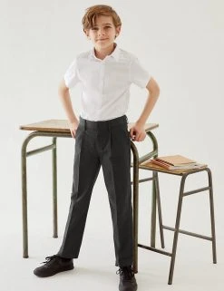 M&S Collection Boys' Regular Leg Slim Fit School Trousers (2-18 Yrs) -SCHOOL UNIFORM Sales SD 04 T76 4631 T0 X EC 0