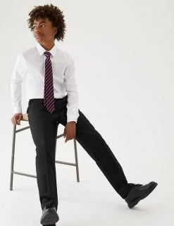 M&S Collection Boys' Regular Leg Slim Fit School Trousers (2-18 Yrs)
