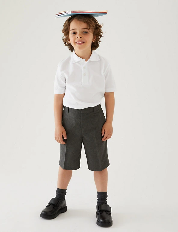 M&S Collection 2pk Boys' Easy Dressing School Shorts (3-14 Yrs) 3 M&S Collection 2pk Boys' Easy Dressing School Shorts (3-14 Yrs)