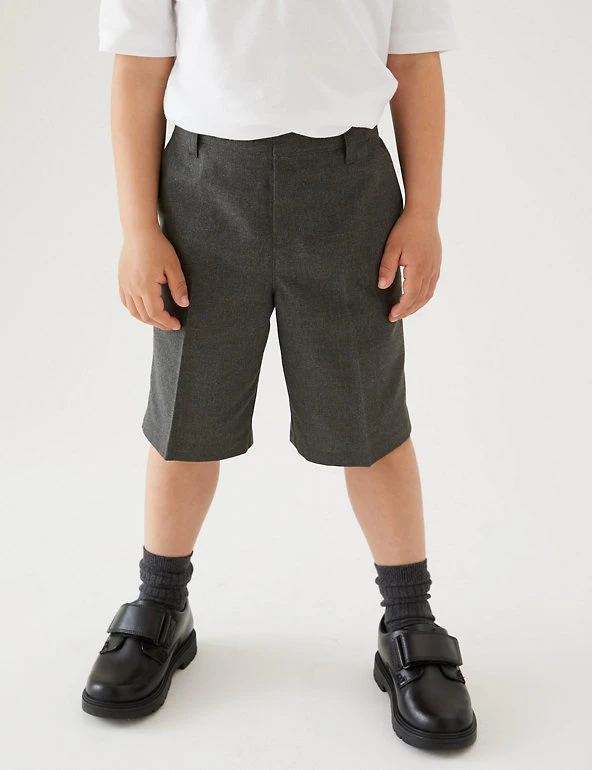 M&S Collection 2pk Boys' Easy Dressing School Shorts (3-14 Yrs) 5 M&S Collection 2pk Boys' Easy Dressing School Shorts (3-14 Yrs) - Image 3