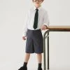 M&S Collection School 2pk Boys' Regular Leg Shorts (2-14 Yrs) -SCHOOL UNIFORM Sales SD 04 T76 4918 T0 X EC 0