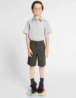 M&S Collection Boys' Regular Leg Pleat Front School Shorts (2-14 Yrs)