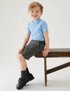 2pk Boys' Plus Fit Cargo School Shorts (4-14 Yrs)