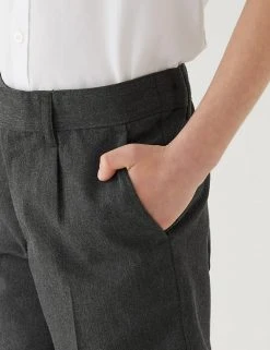 M&S Collection School 2pk Boys' Regular Leg Shorts (2-14 Yrs) 13 M&S Collection School 2pk Boys' Regular Leg Shorts (2-14 Yrs) -SCHOOL UNIFORM Sales SD 04 T76 4965 T0 X EC 4