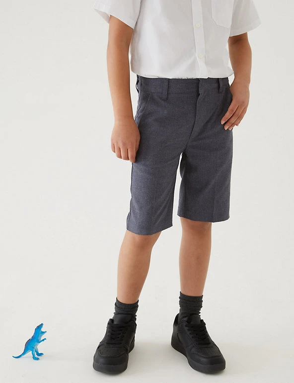 School 2pk Boys' Slim Fit Shorts 4 School 2pk Boys' Slim Fit Shorts - Image 2