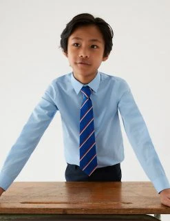 M&S Collection 3pk Boys' Easy Iron School Shirts (2-16 Yrs) 32 M&S Collection 3pk Boys' Easy Iron School Shirts (2-16 Yrs) -SCHOOL UNIFORM Sales SD 04 T76 5719 E0 X EC 0