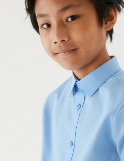 M&S Collection 3pk Boys' Easy Iron School Shirts (2-16 Yrs) 34 M&S Collection 3pk Boys' Easy Iron School Shirts (2-16 Yrs) -SCHOOL UNIFORM Sales SD 04 T76 5719 E0 X EC 1