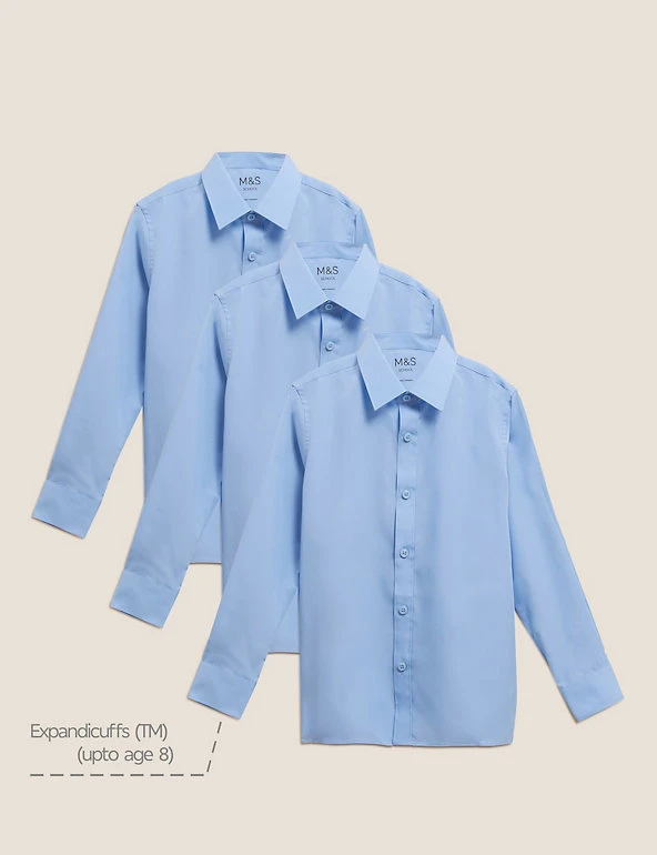 M&S Collection 3pk Boys' Easy Iron School Shirts (2-16 Yrs) 16 M&S Collection 3pk Boys' Easy Iron School Shirts (2-16 Yrs) - Image 14