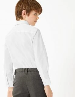 M&S Collection 3pk Boys' Easy Iron School Shirts (2-16 Yrs) 22 M&S Collection 3pk Boys' Easy Iron School Shirts (2-16 Yrs) -SCHOOL UNIFORM Sales SD 04 T76 5719 Z0 X EC 1