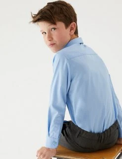 M&S Collection 2pk Boys' Non-Iron School Shirts (2-18 Yrs) 23 M&S Collection 2pk Boys' Non-Iron School Shirts (2-18 Yrs) -SCHOOL UNIFORM Sales SD 04 T76 5768 E0 X EC 2