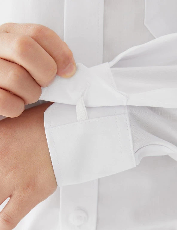 M&S Collection 2pk Boys' Non-Iron School Shirts (2-18 Yrs) 6 M&S Collection 2pk Boys' Non-Iron School Shirts (2-18 Yrs) - Image 4