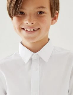 M&S Collection Boys' 5pk Regular Fit Easy To Iron School Shirts (2-18 Yrs) -SCHOOL UNIFORM Sales SD 04 T76 5779 Z0 X EC 1