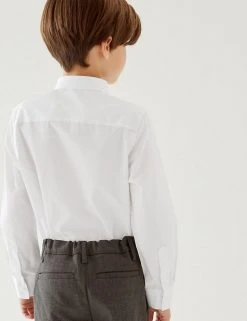M&S Collection Boys' 5pk Regular Fit Easy To Iron School Shirts (2-18 Yrs) -SCHOOL UNIFORM Sales SD 04 T76 5779 Z0 X EC 2