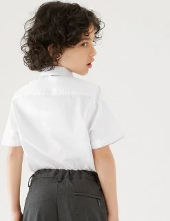 M&S Collection 3pk Boys' Plus Fit Easy Iron School Shirts (4-18 Yrs) -SCHOOL UNIFORM Sales SD 04 T76 5812P Z0 X EC 2