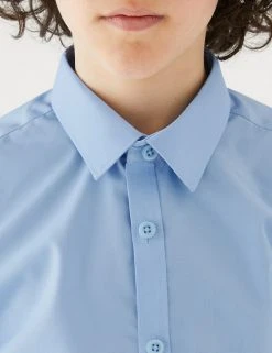 M&S Collection 3pk Boys' Slim Easy Iron School Shirts (2-16 Yrs) -SCHOOL UNIFORM Sales SD 04 T76 5813 E0 X EC 1