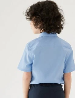 M&S Collection 3pk Boys' Slim Easy Iron School Shirts (2-16 Yrs) -SCHOOL UNIFORM Sales SD 04 T76 5813 E0 X EC 2